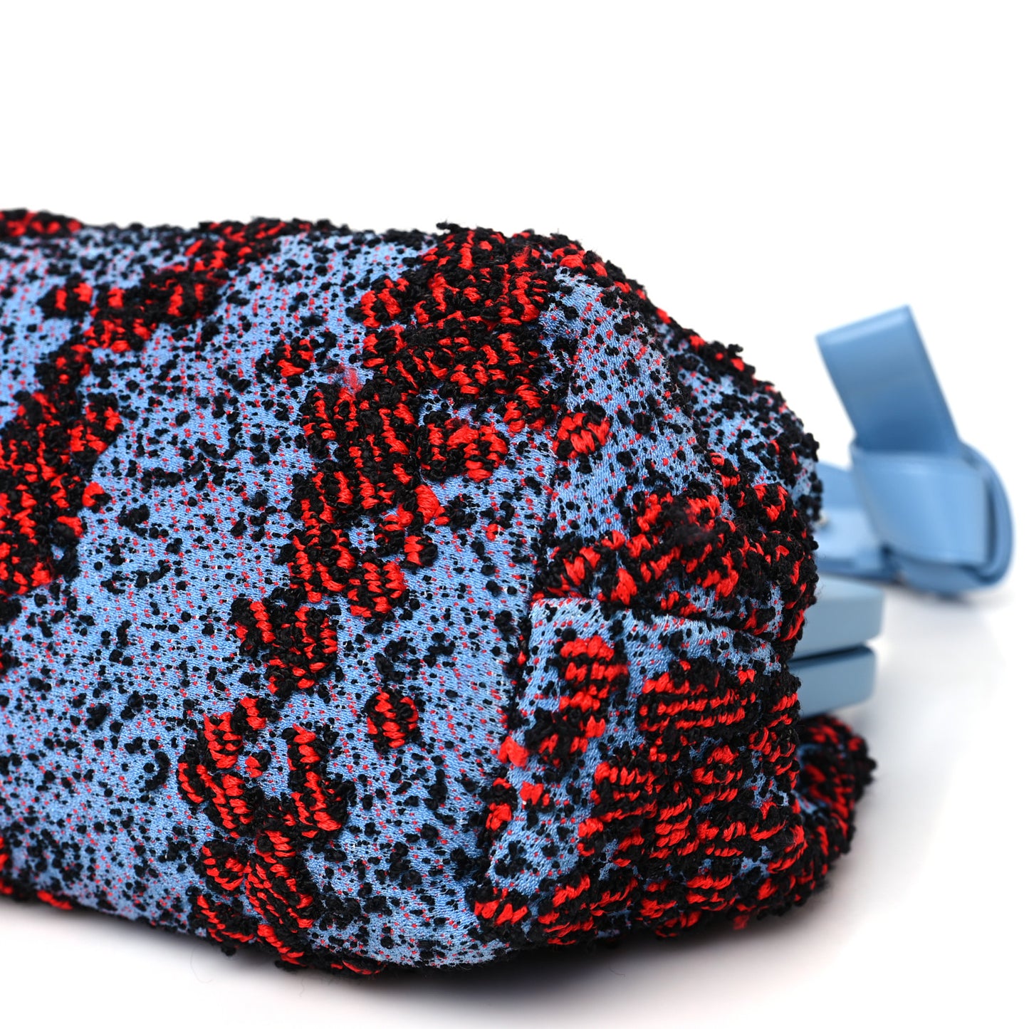 Textured Fabric Medium The Point Triangle Bag Red Blue