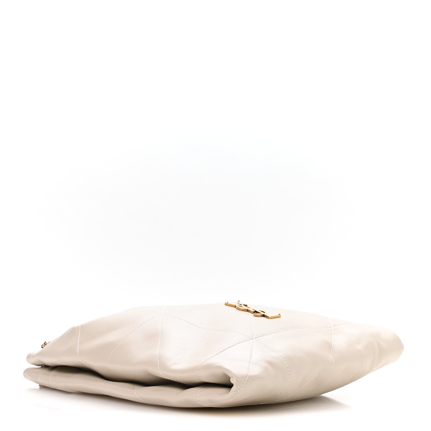 Lambskin Matelasse Monogram Medium Jamie 4.3 Pochon Blanc Vintage