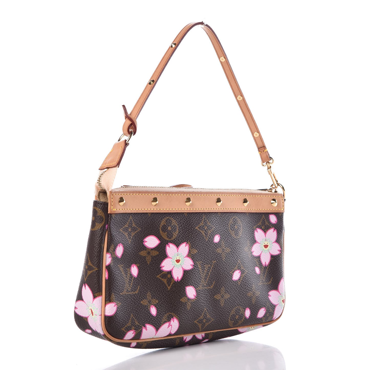 Monogram Cherry Blossom Pochette Accessories Brown