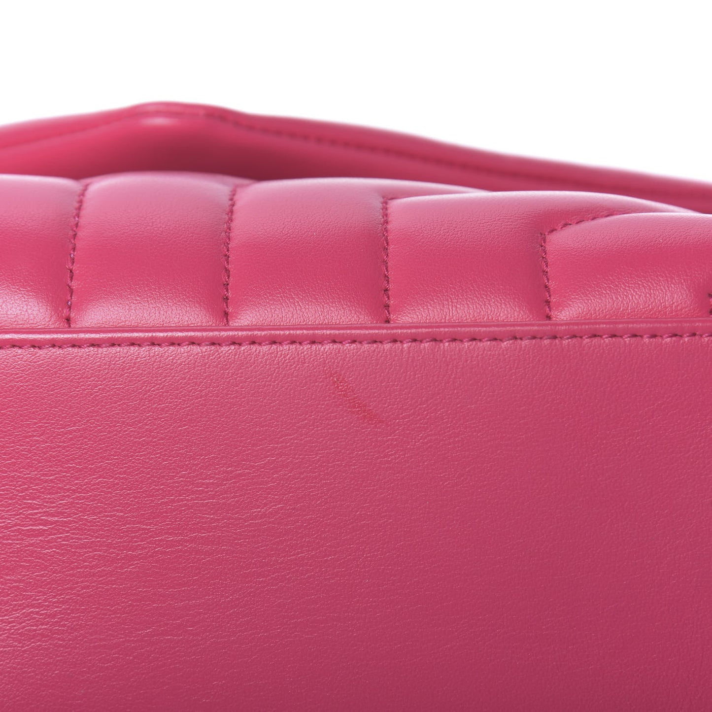 Calfskin Y Quilted Monogram Small Loulou Chain Satchel Fresh Fuchsia