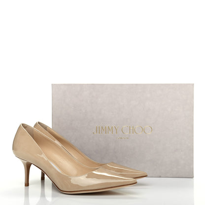 Jimmy Choo Patent Agnes 85 Pumps 35.5 Beige 9 of 9