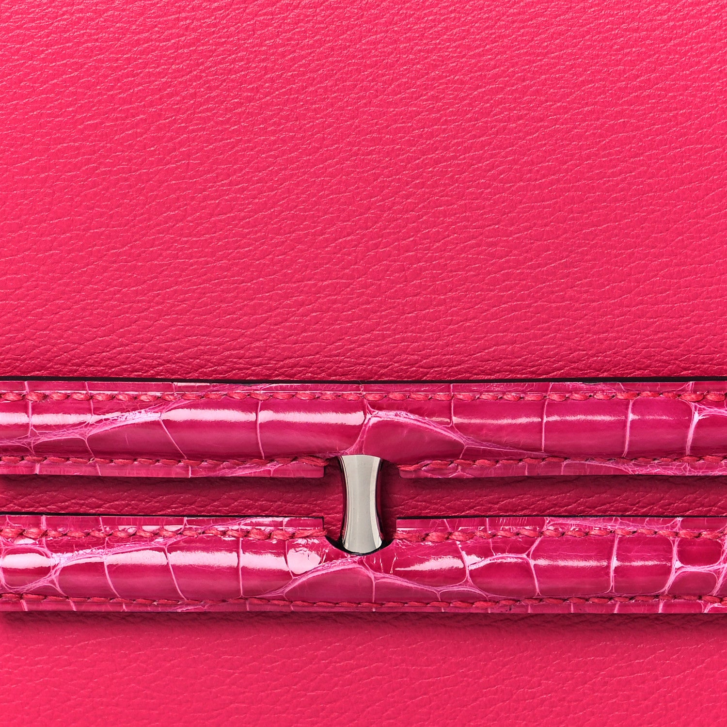 Hermes Evercolor Matte Alligator Mini Touch Sac Roulis Rose Mexico 7 of 9