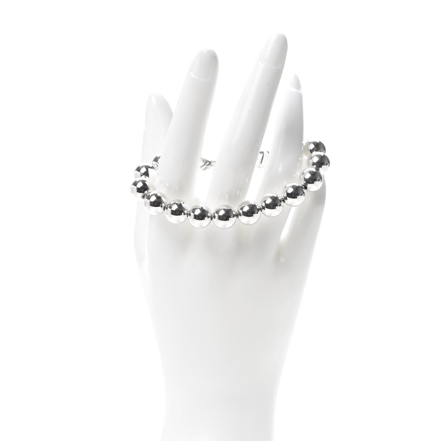 Tiffany Sterling Silver 10mm HardWear Ball Bracelet 2 of 7