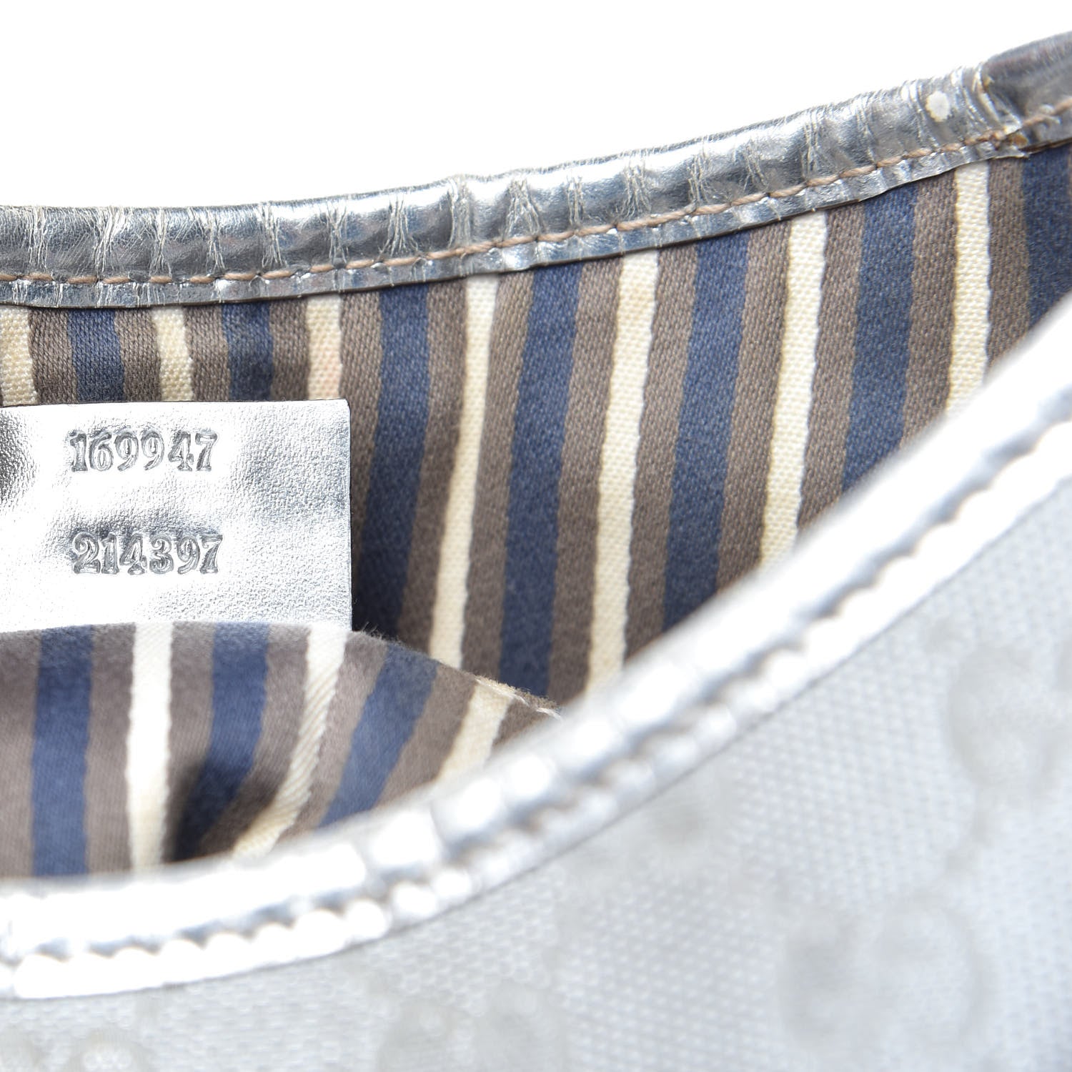 Gucci Metallic Monogram Medium New Britt Hobo Silver 9 of 10