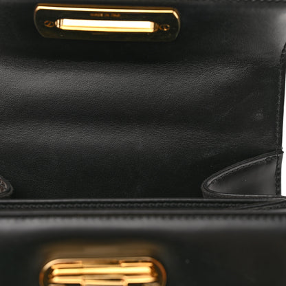 Salvatore Ferragamo Brushed Off Calfskin Iconic Top Handle Bag Black 10 of 11