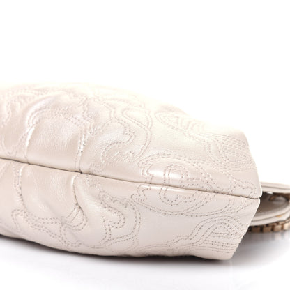 Versace Nappa Barocco Quilted Medusa Chain Clutch Bone 10 of 11