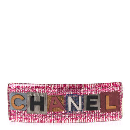 Chanel Resin Logo Barette Fuchsia 1 of 5