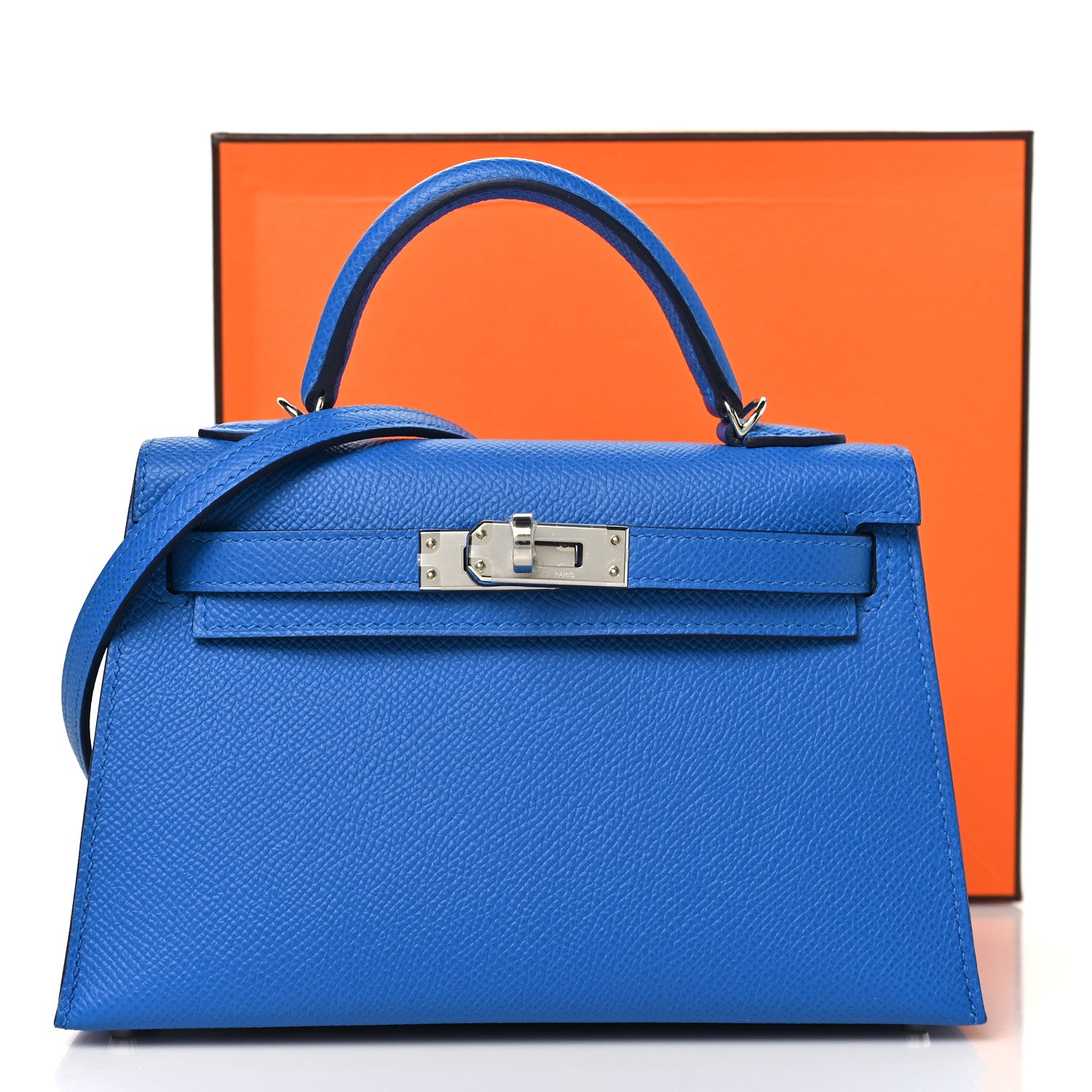 Hermes Epsom Mini Kelly Sellier 20 Bleu Zellige 9 of 9