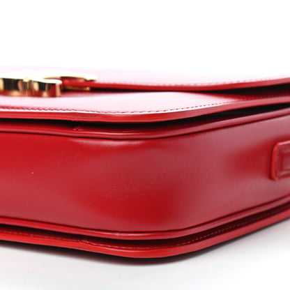 Celine Shiny Calfskin Medium Triomphe Red 9 of 10