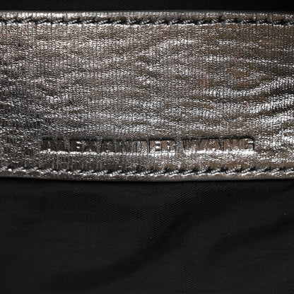 Alexander Wang Metallic Pleated Calfskin Hilary Tote Silver 6 of 11
