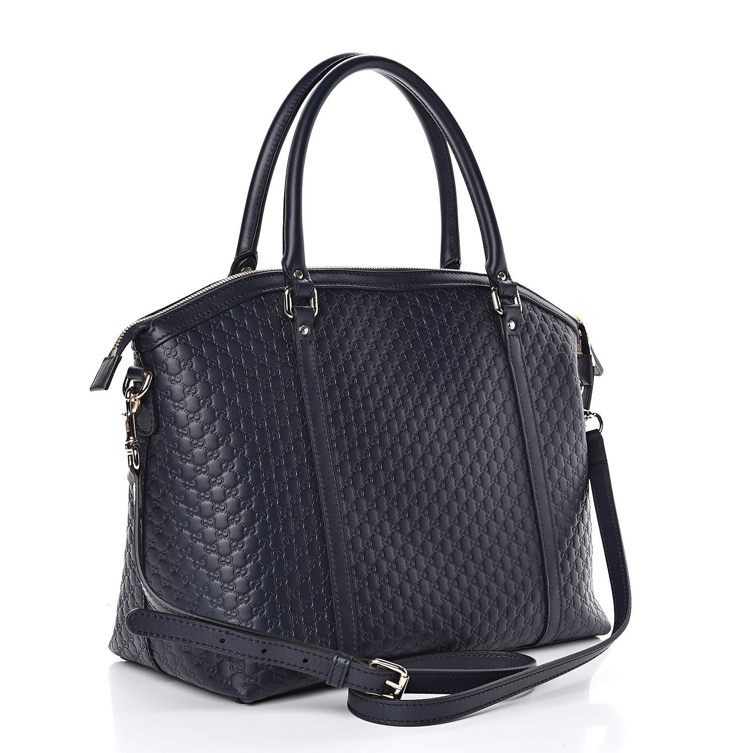 Gucci Soft Microguccissima Dome Satchel Navy 3 of 11