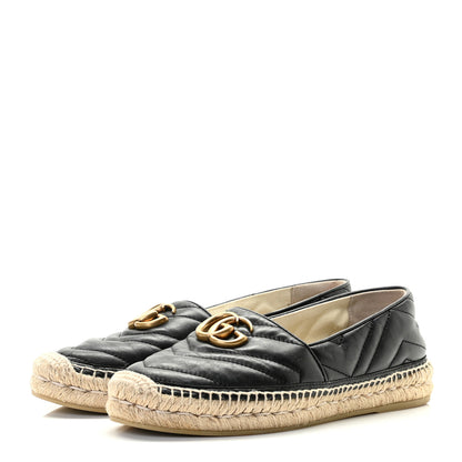 Gucci Nappa Matelasse GG Marmont Espadrilles 38 Black 3 of 11