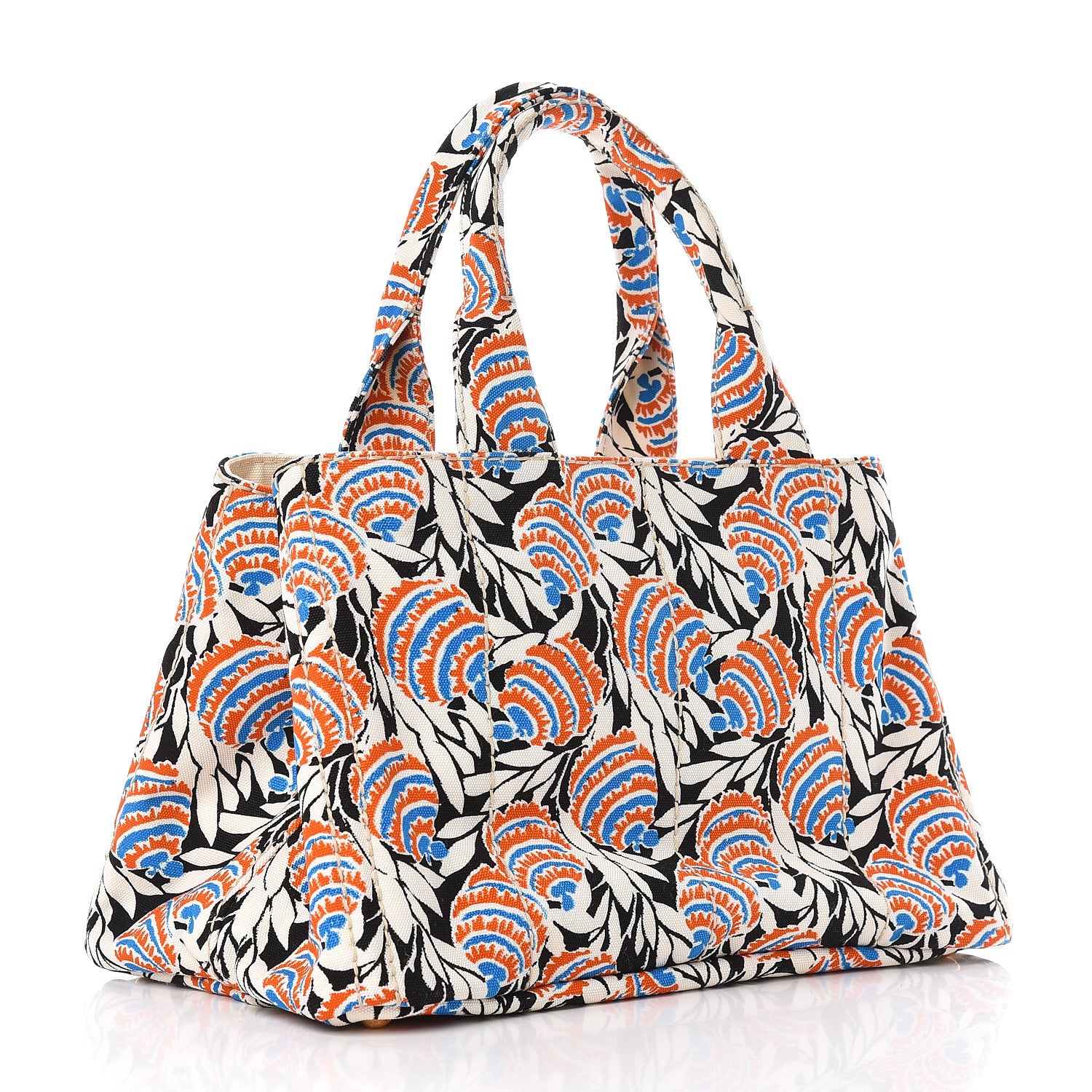 Prada Canapa Stampata Tote Black Mimosa 3 of 13