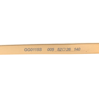 Gucci Metal Acetate Crystal Oversize GG0115S Eyeglasses Gold 6 of 10