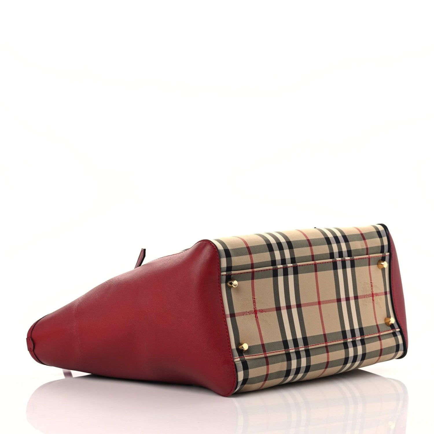 Burberry Horseferry Check Small Canterbury Tote Honey Parade Red 7 of 13