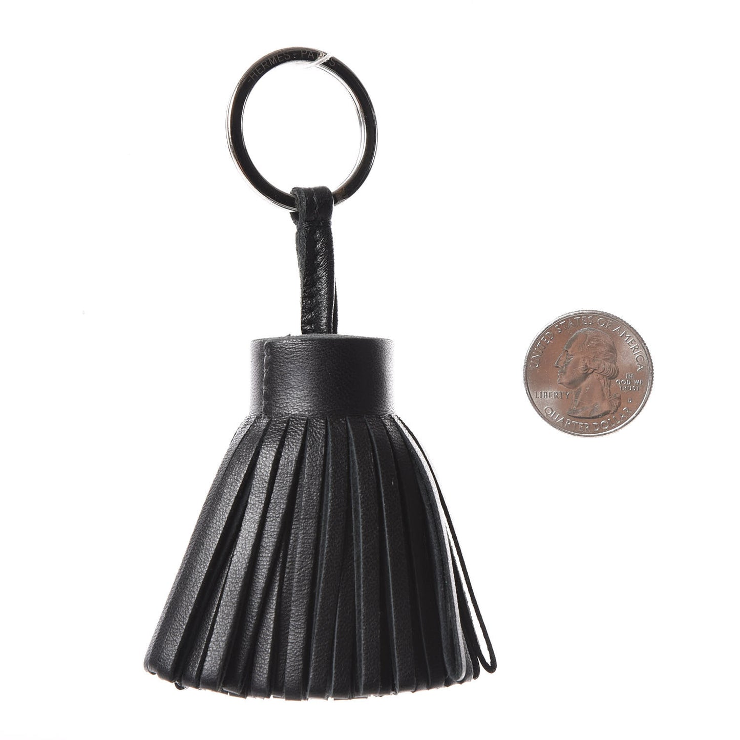 Lambskin Carmen Tassel Key Holder Black