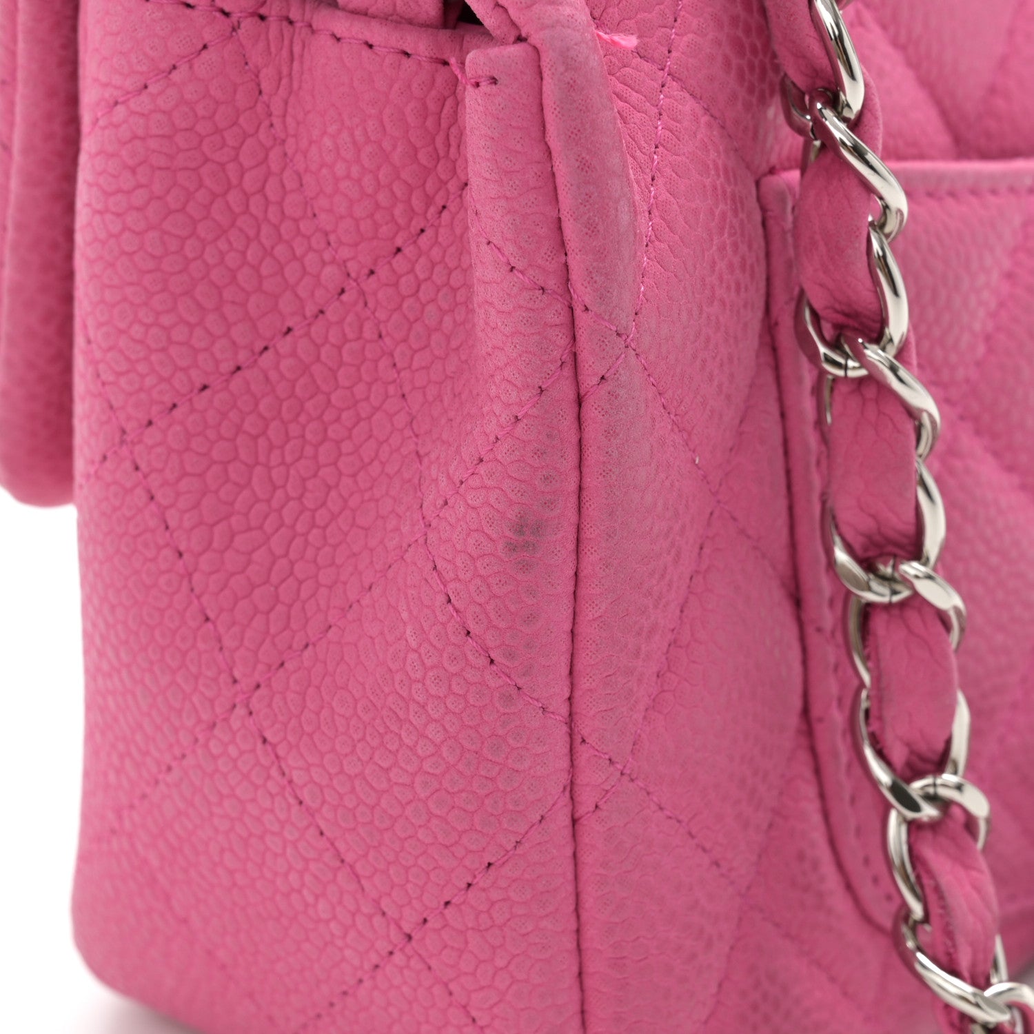 Chanel Iridescent Caviar Quilted Mini Rectangular Flap Pink 13 of 13