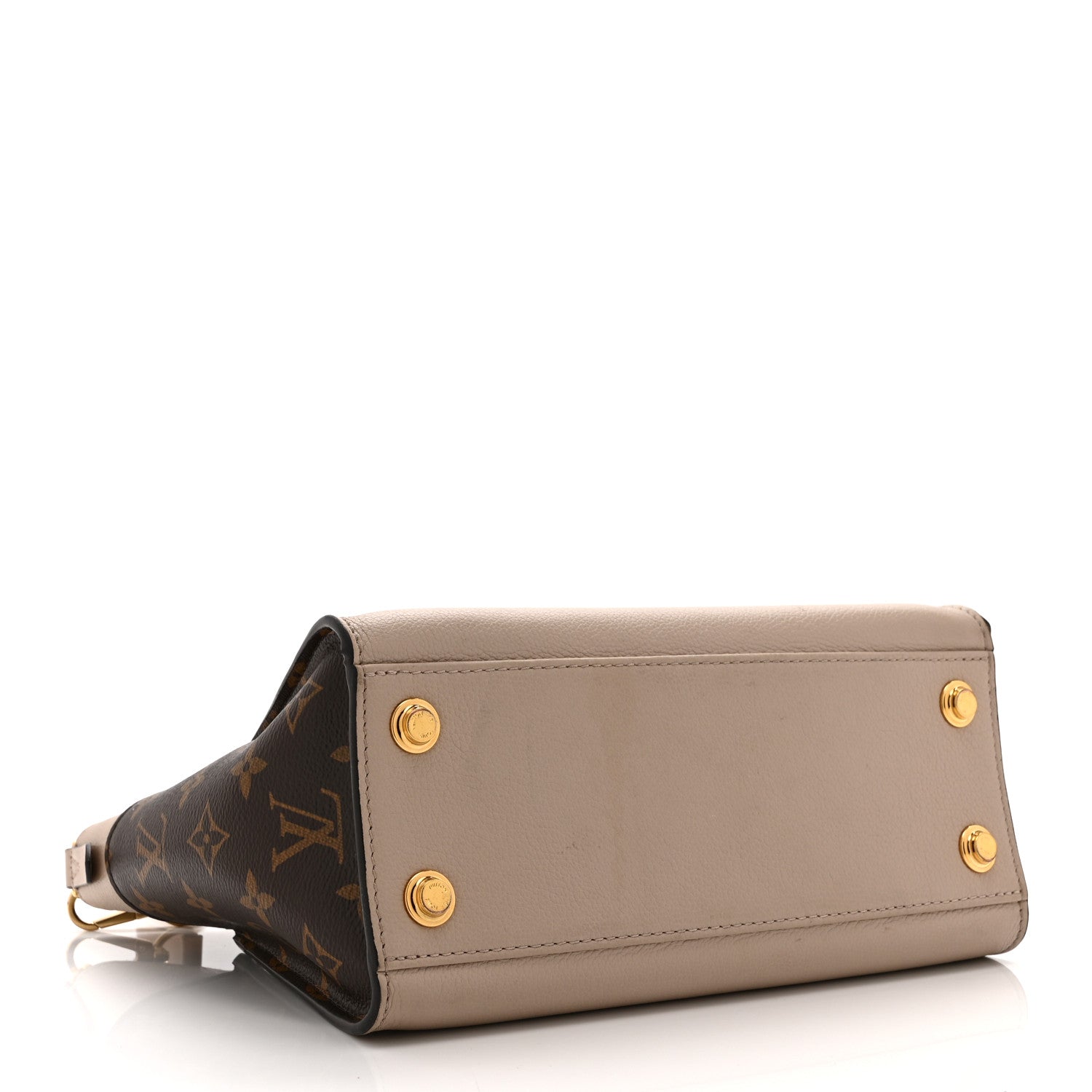 Louis Vuitton Calfskin Monogram On My Side PM Greige 4 of 9