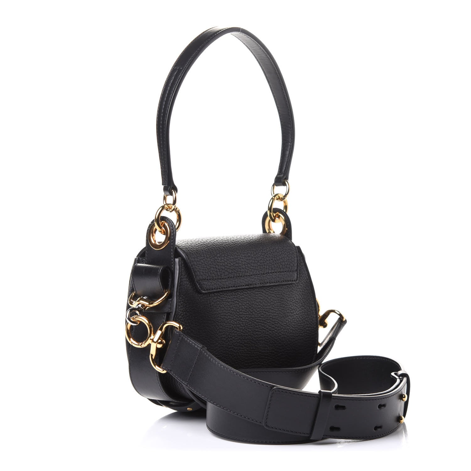 Chloe Grained Calfskin Small Tess Bag Black 4 of 11