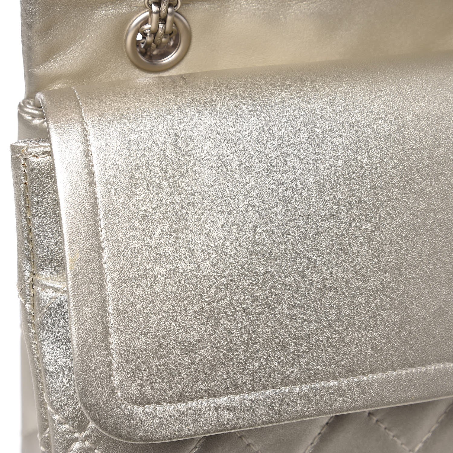 Chanel Metallic Lambskin Quilted 2.55 Reissue 227 Flap Silver 9 of 11
