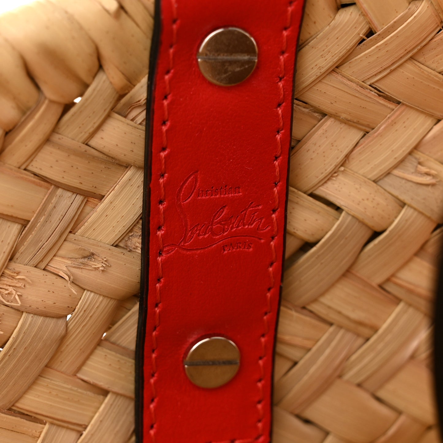 Woven Straw Loubishore Tote Beige