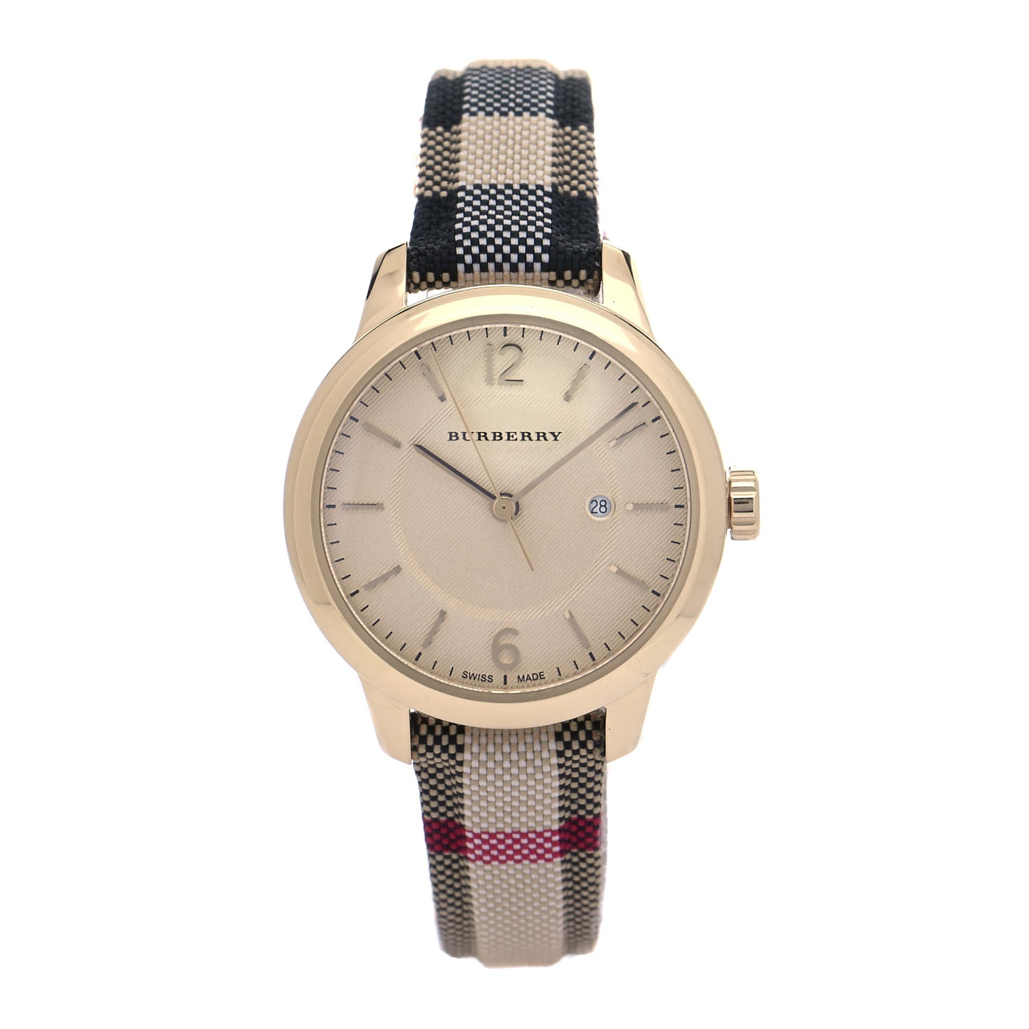 Stainless Steel Calfskin 32mm Quartz Watch Beige BU10104