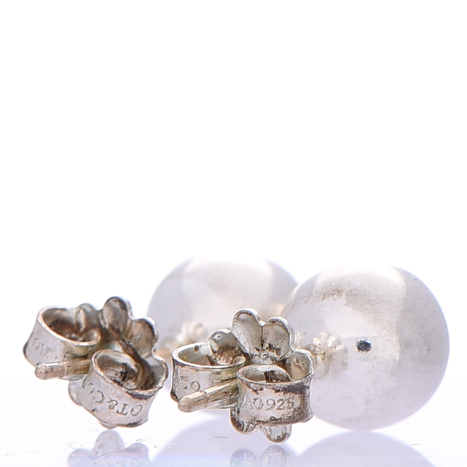Tiffany Sterling Silver 10mm HardWear Ball Earrings 3 of 8