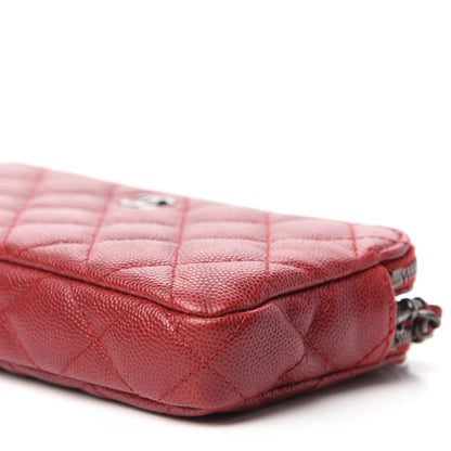 Chanel Caviar Quilted Small Clutch With Chain Red 7 of 12