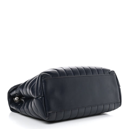 Saint Laurent Calfskin Y Quilted Monogram Medium Loulou Chain Satchel Medium Blue 4 of 9