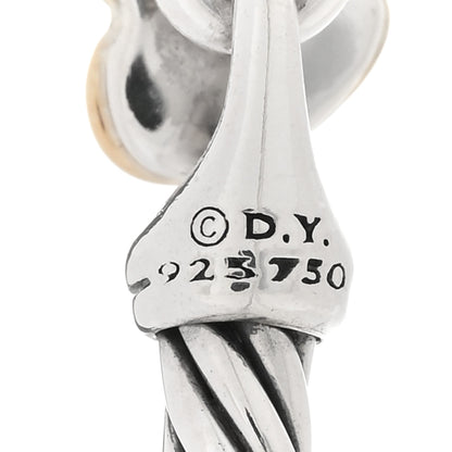 David Yurman Sterling Silver 18K Yellow Gold 3mm Cable Collectibles Heart Bracelet 4 of 4