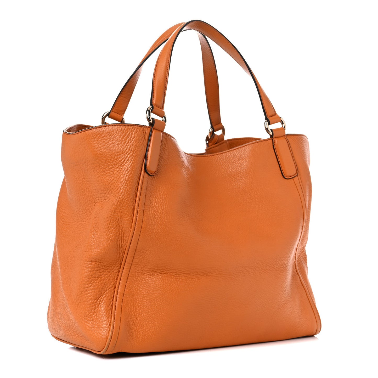 Pebbled Calfskin Medium Soho Shoulder Bag Curcuma