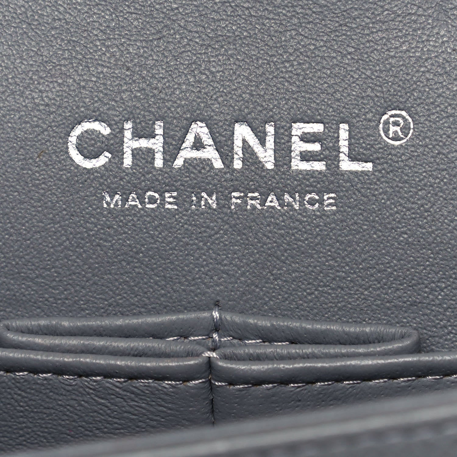 Chanel Caviar Quilted Medium Double Flap Grey 6 of 11