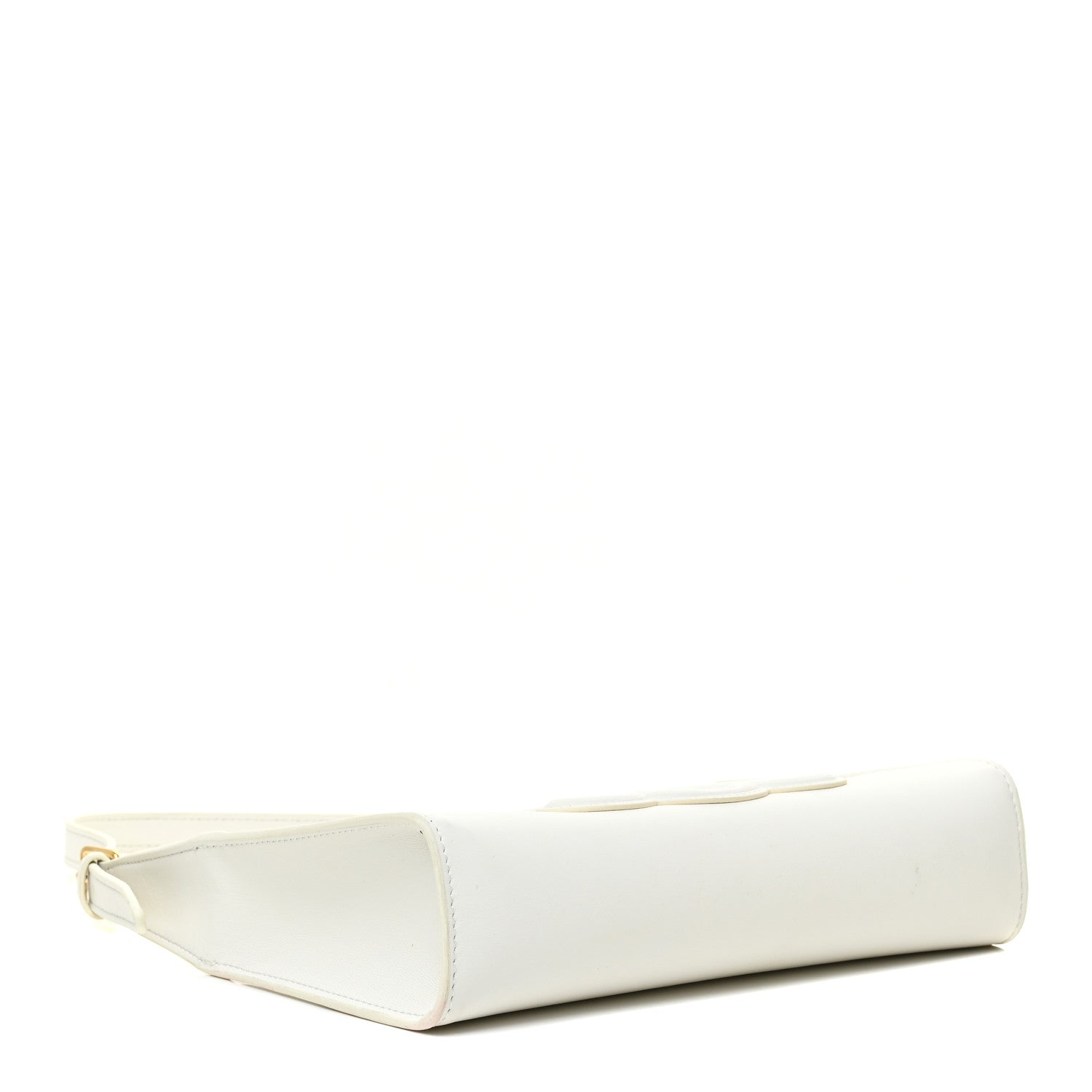 Celine Smooth Calfskin Cuir Triomphe Shoulder Bag White 4 of 21