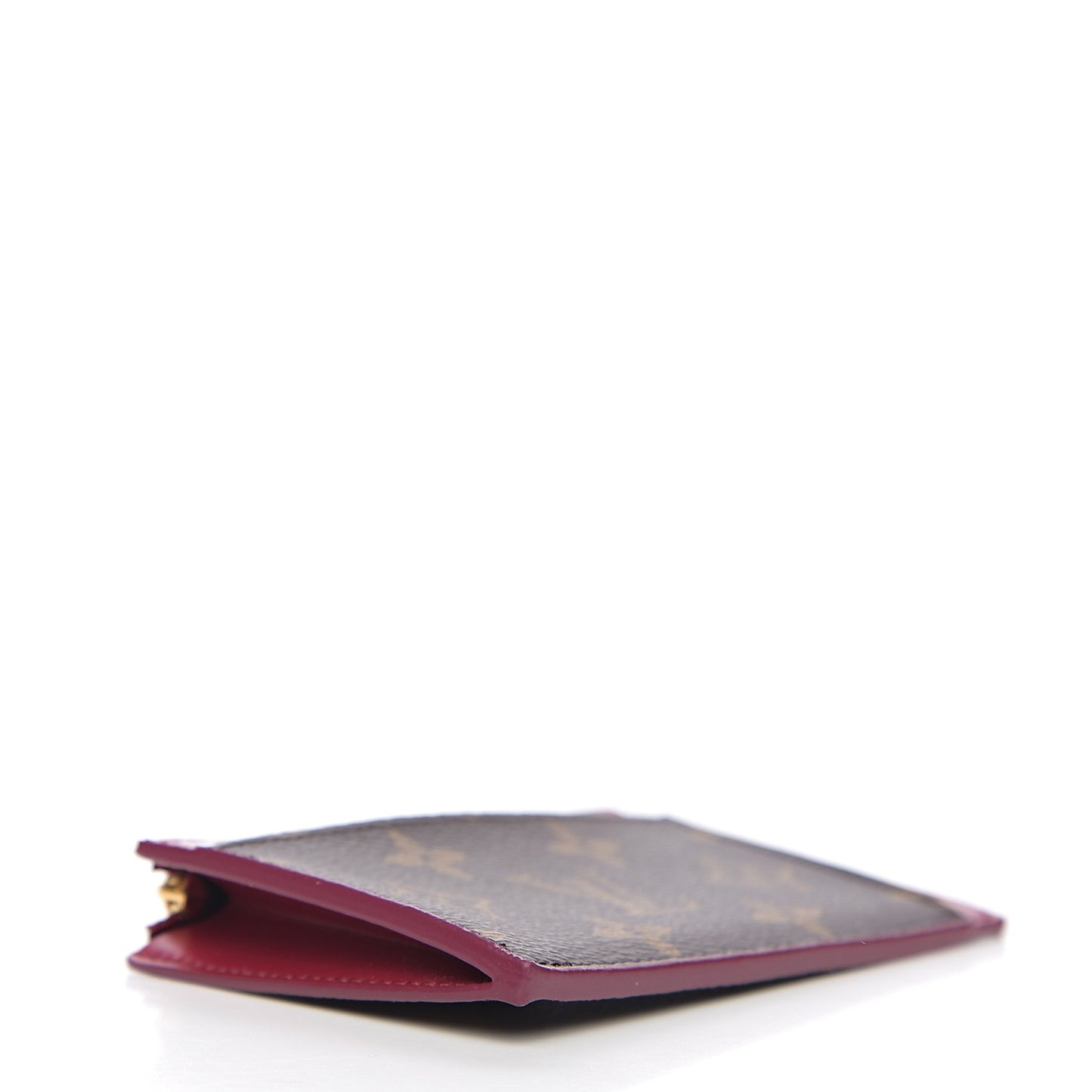 Monogram Zipped Card Holder Fuchsia