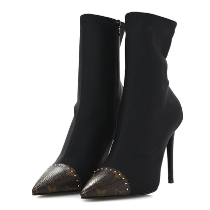 Louis Vuitton Monogram Cherie Ankle Boots 36.5 Black 4 of 9