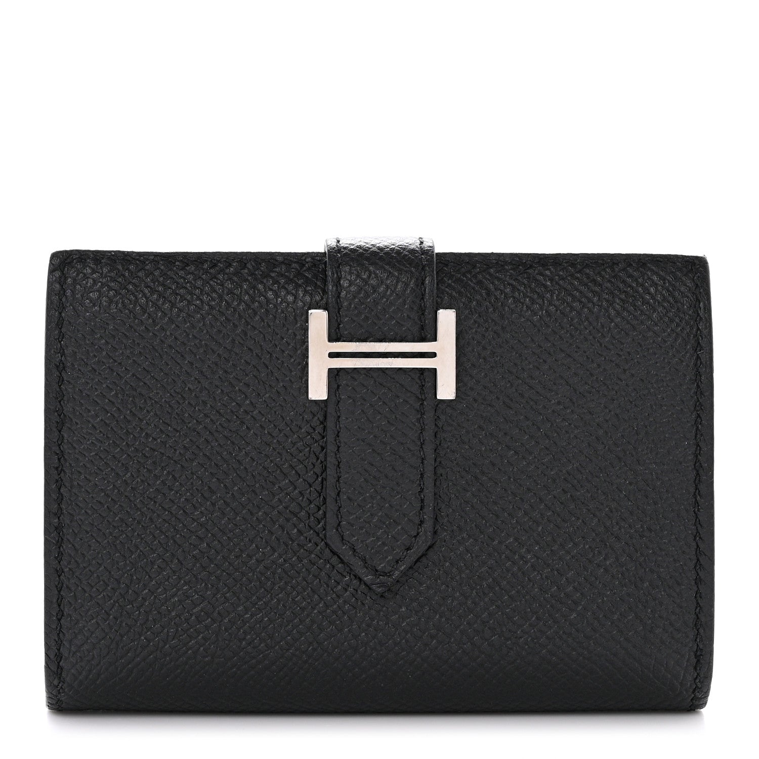 Hermes Epsom Bearn Card Holder Wallet Black 1 of 8