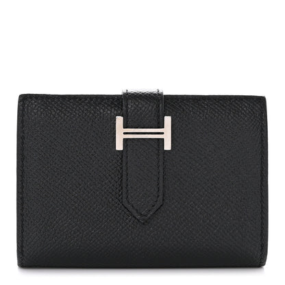 Hermes Epsom Bearn Card Holder Wallet Black 1 of 8