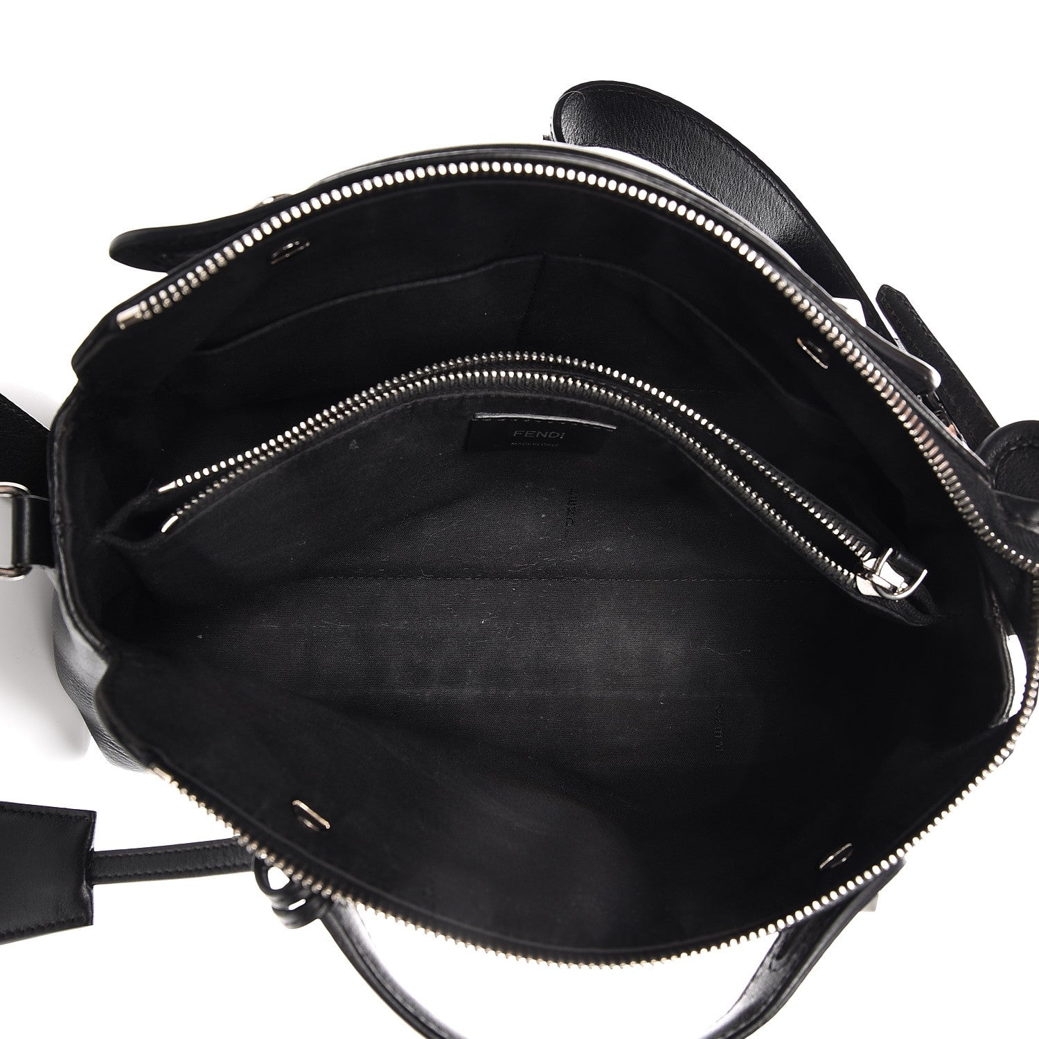 Fendi Vitello Dolce Medium By The Way Boston Bag Black 5 of 12