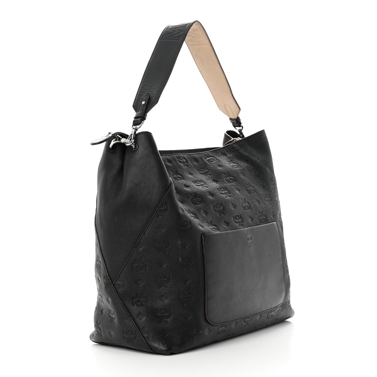 MCM Calfskin Ottomar Large Klara Hobo Black 3 of 15