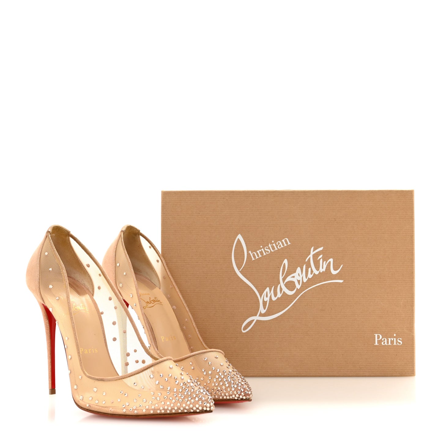 Suede Lame Crystal Strass Follies 100 Pumps 40 Light Silk