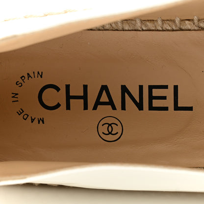 Chanel Patent CC Espadrilles 40 White Black 6 of 12