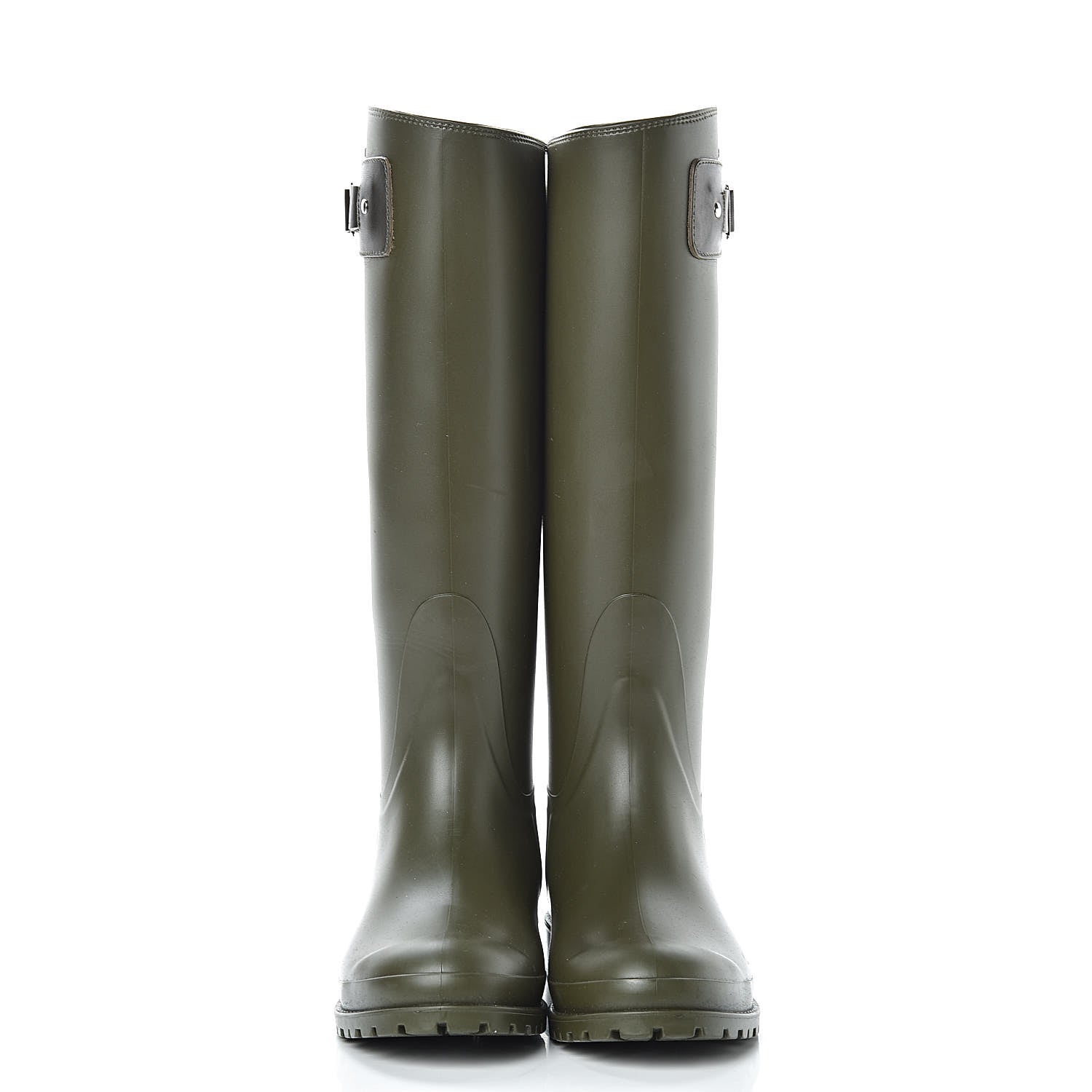 Saint Laurent Rubber Festival 25 High Rain Boots 36 Khaki 2 of 10