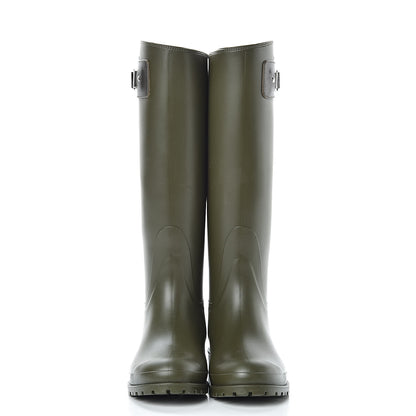 Saint Laurent Rubber Festival 25 High Rain Boots 36 Khaki 2 of 10