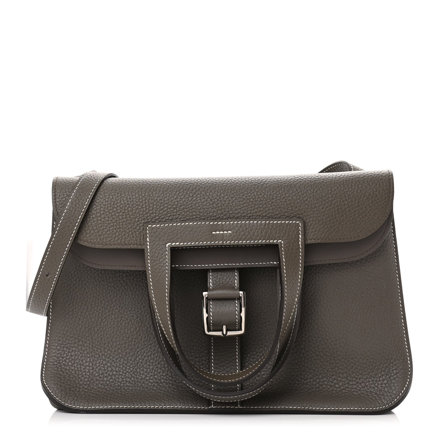 Hermes Taurillon Clemence Halzan 31 GM Etain 1 of 11