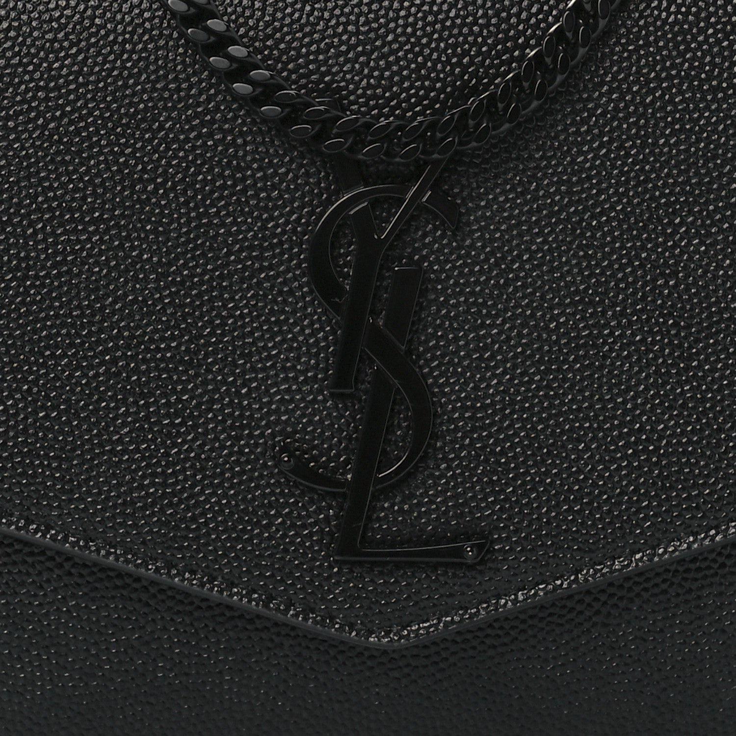 Saint Laurent Grain De Poudre Uptown Chain Wallet Black 10 of 13