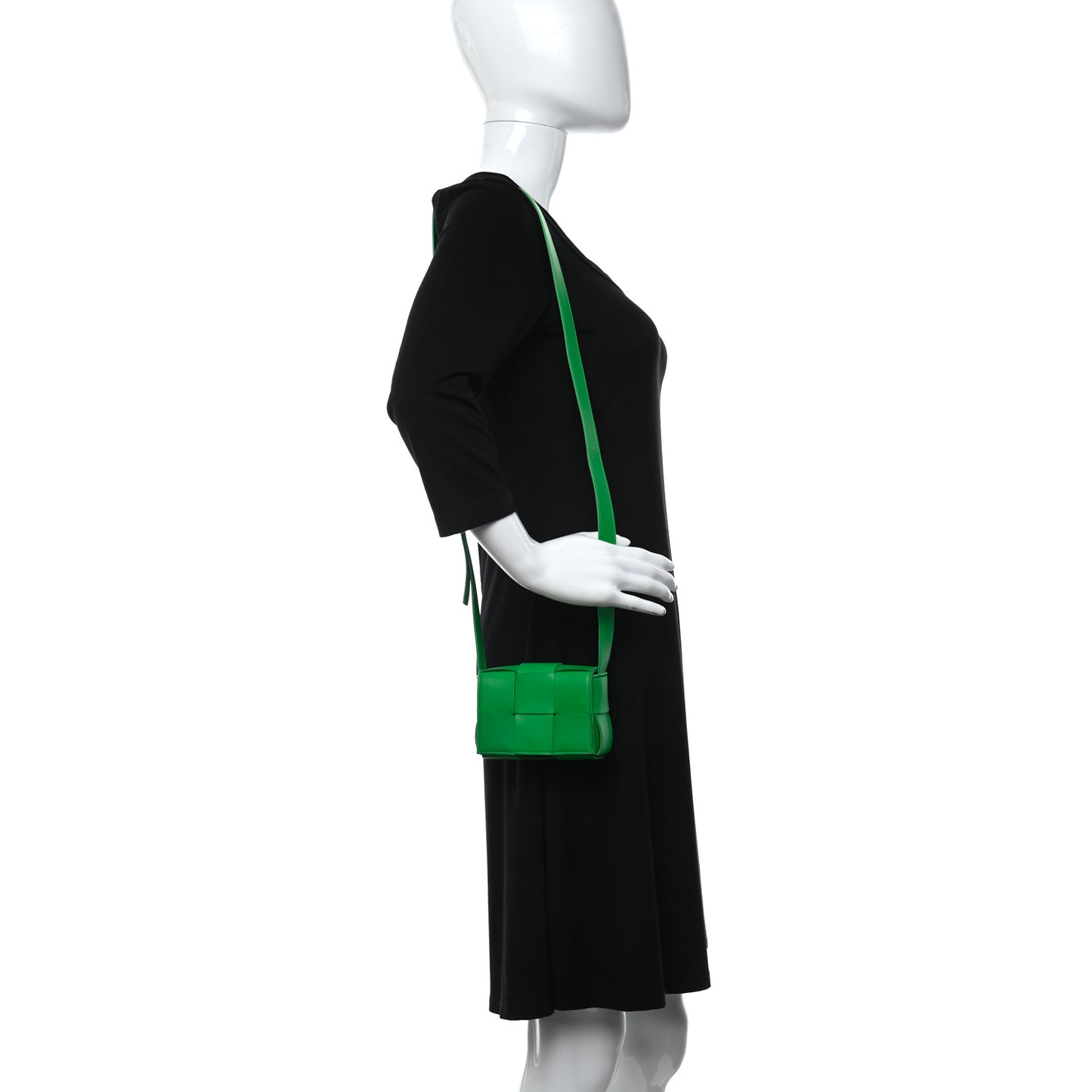 Lambskin Maxi Intrecciato Extra Mini Cassette Crossbody Bag Parakeet