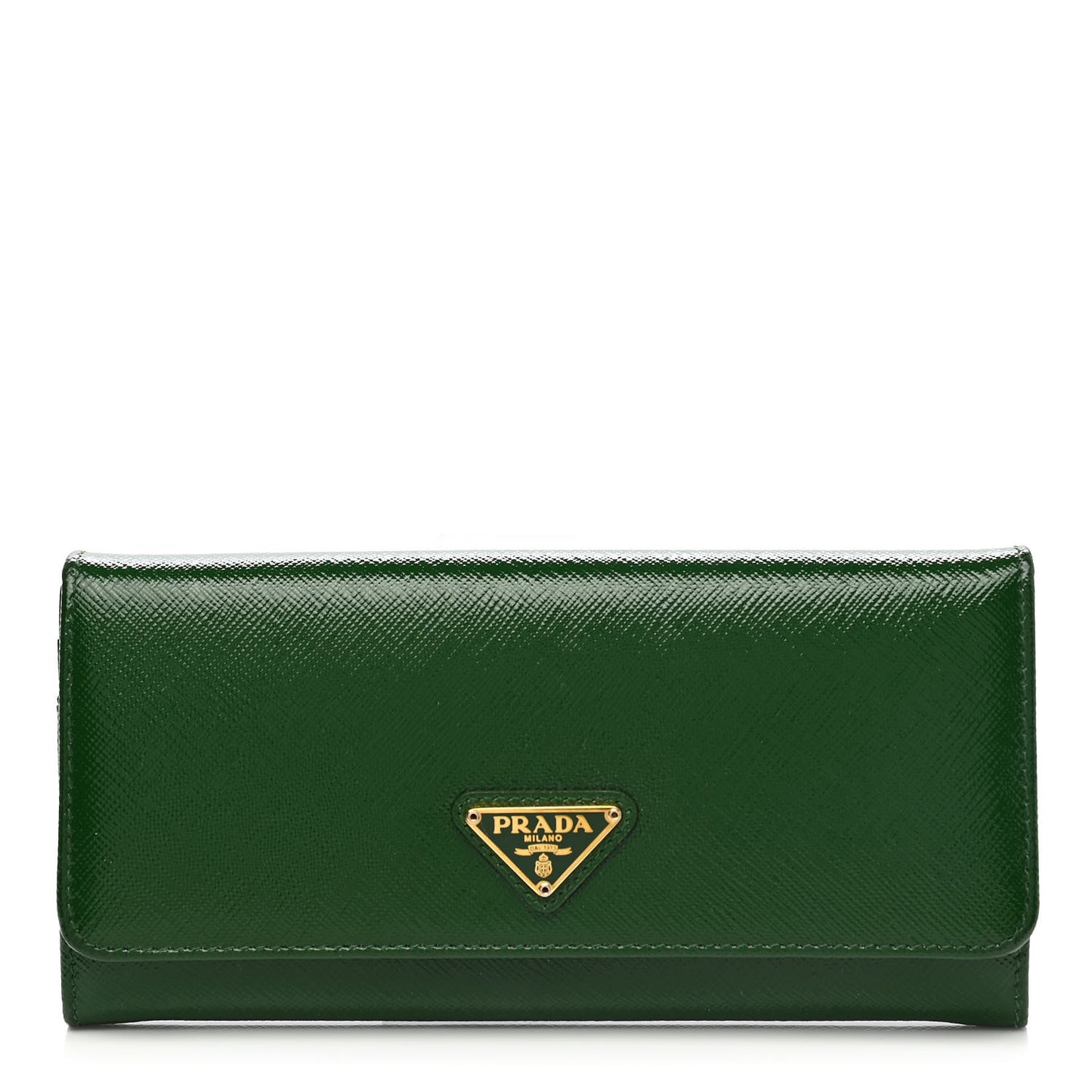 Saffiano Vernice Triangle Continental Flap Wallet Biliardo