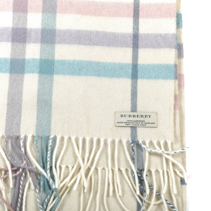 Burberry Cashmere Giant Check Fringe Scarf Multicolor 5 of 5