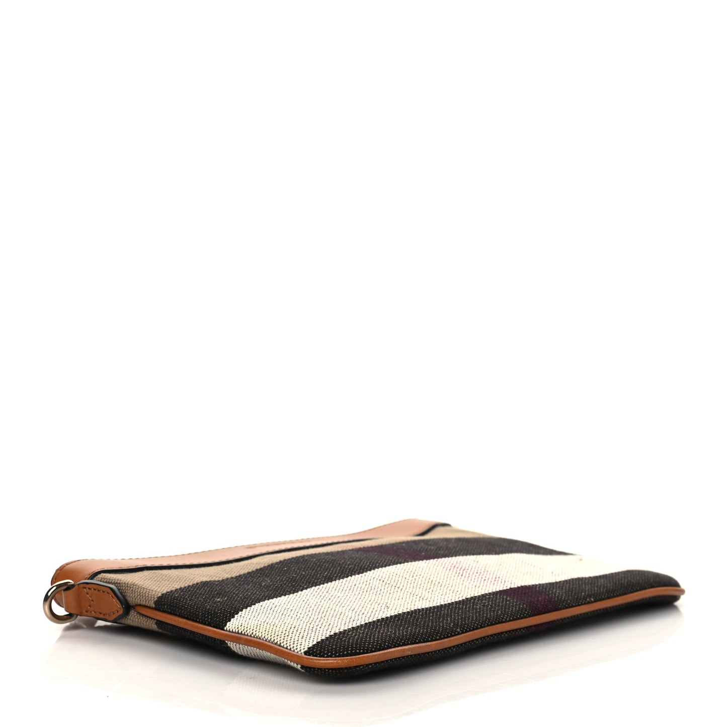 Mega Check Peyton Crossbody Clutch Bag Saddle Brown