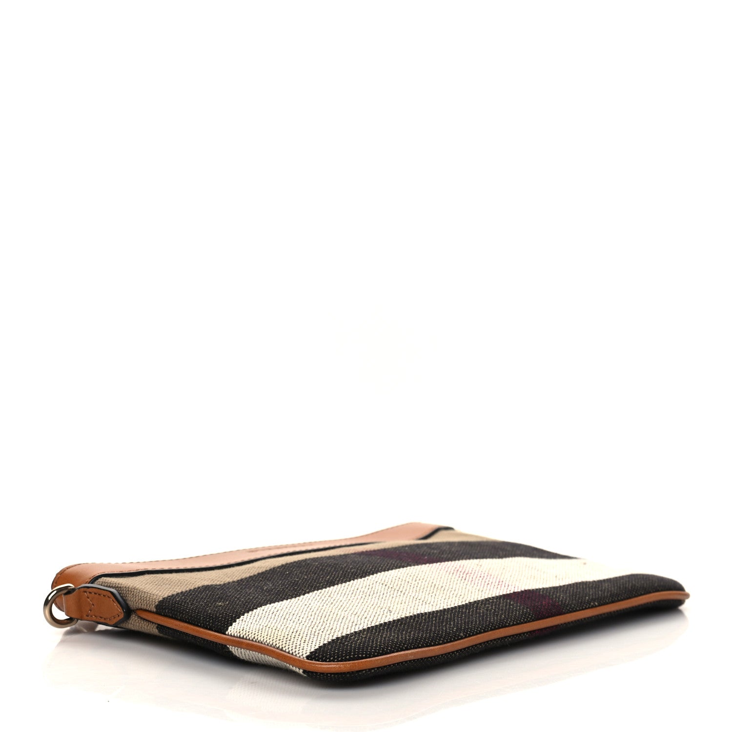 Burberry Mega Check Peyton Crossbody Clutch Bag Saddle Brown 4 of 10